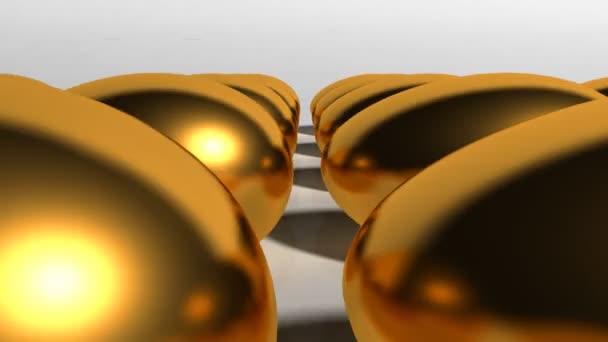 Ez a 3D-s animáció arany tojás — Stock videók