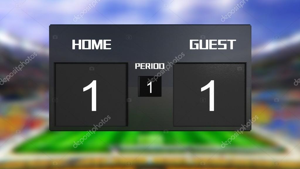 Scoreboard for soccer match score board Royalty Free Vector