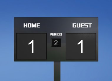 Futbol puan tahtası 1 & 1 puan edinildi