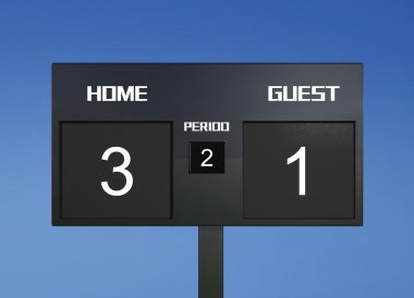 Futbol puan tahtası 3 & 1 puan edinildi