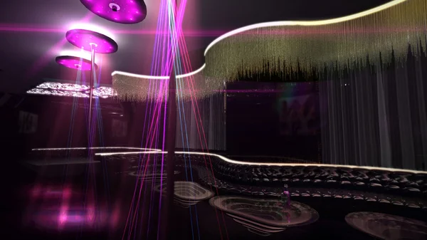 Karaoke nightclub spotlight — Stock Photo, Image
