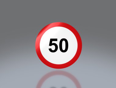 yol işareti hız sınırı 50