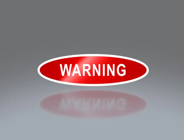 Oval signage of warning — Stock Photo, Image