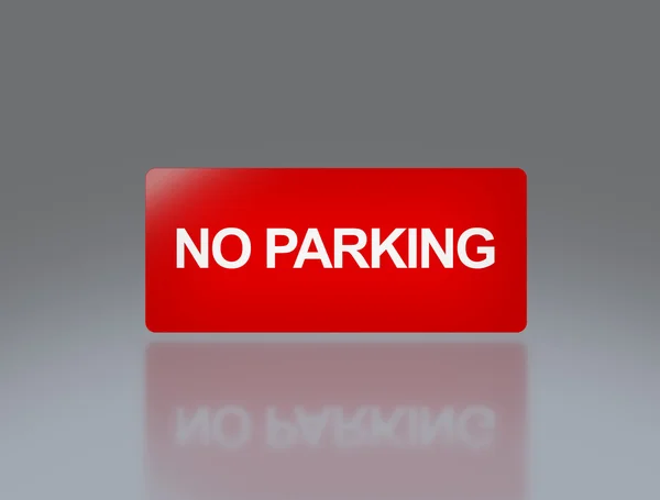 Obdélník značení zákaz parkování — Stock fotografie