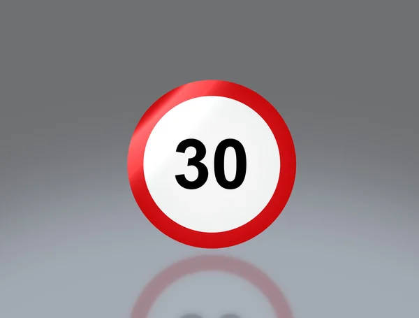 Snelheidslimiet voor verkeerstekens 30 — Stockfoto