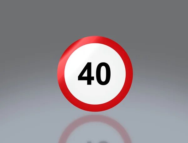 Signalisation routière Limite de vitesse 40 — Photo