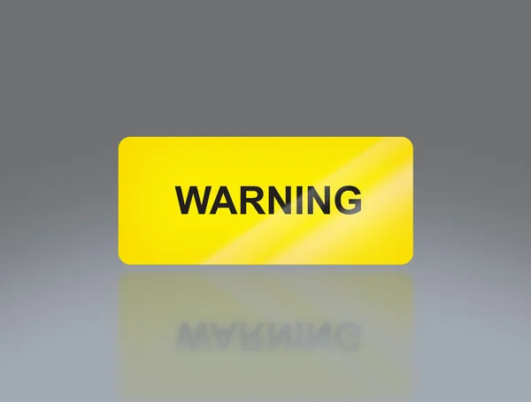 黄色警告标语 — Stock fotografie