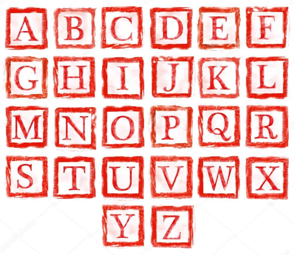 Rubber stamp letters Stock Illustration by ©realcg #49260745