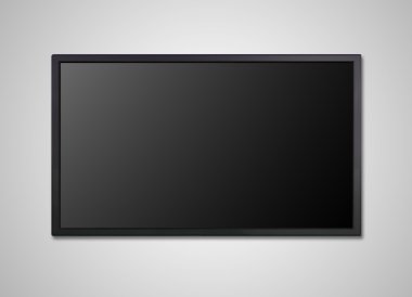 TV duvar siyah ekranda görüntüleme