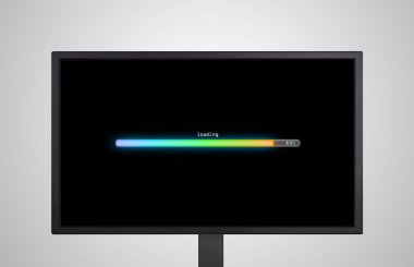 Masaüstü monitör renk çubuğu yükleme ile