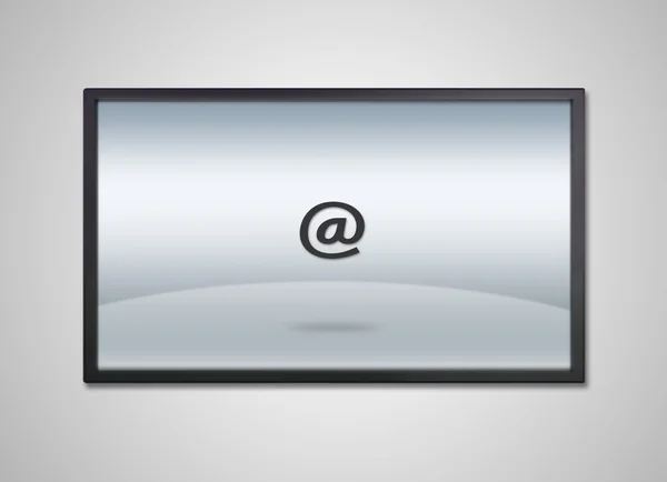 TV display with email icon — Stock Photo, Image