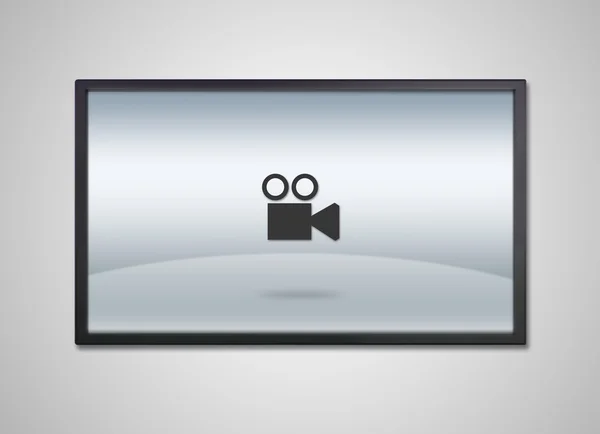 TV display with movie icon — Stock Photo, Image