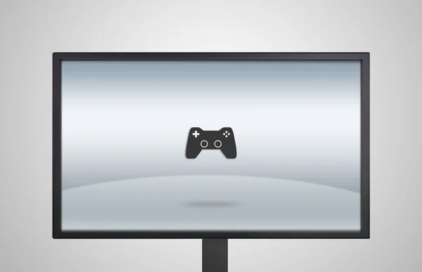 Display per monitor desktop con icona del gioco TV — Foto Stock
