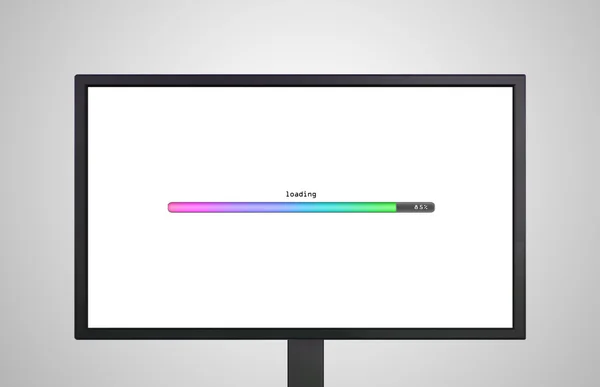 Desktop Monitor display loading color bar — Stock Photo, Image
