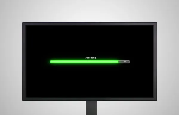 Display monitor desktop con decodifica — Foto Stock