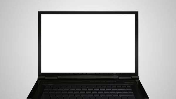 Laptop-Monitor mit weißem Bildschirm — Stockfoto