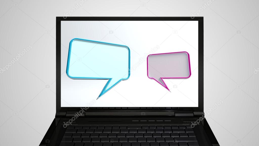 Laptop Monitor display conversation