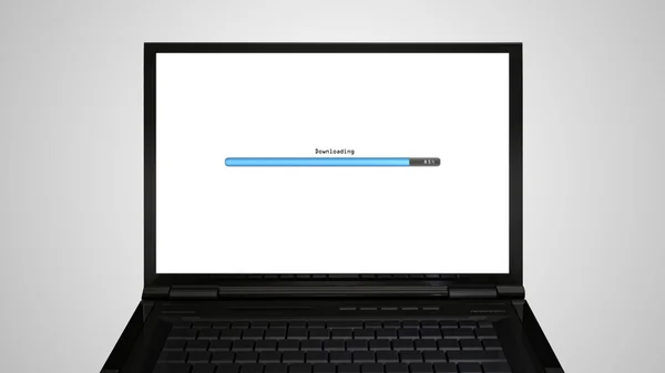 Monitor tampilan pengunduhan laptop — Stok Foto