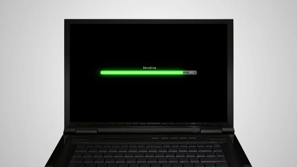 Οθόνης laptop οθόνη με αποκωδικοποίηση — Φωτογραφία Αρχείου