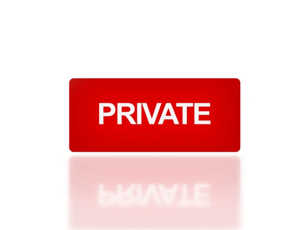 Sinalização retangular de privado — Fotografia de Stock