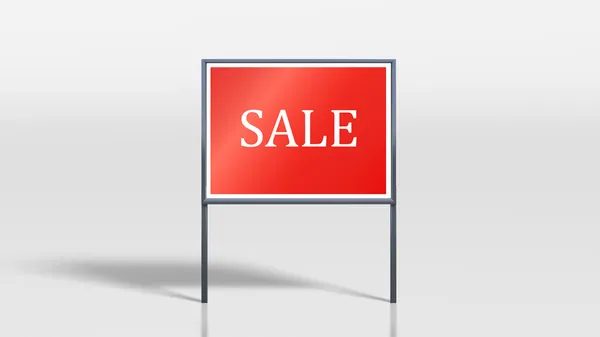 Shop signage stands sale — Stock Photo, Image