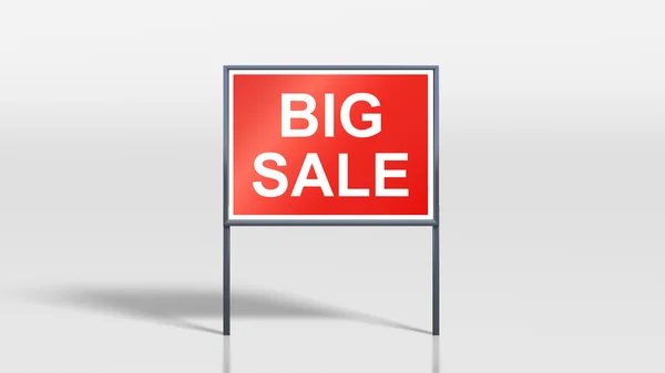 Shop signage stands big sale — Stock Photo, Image