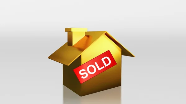 Yatırım altın satılan ev etiket — Stok fotoğraf