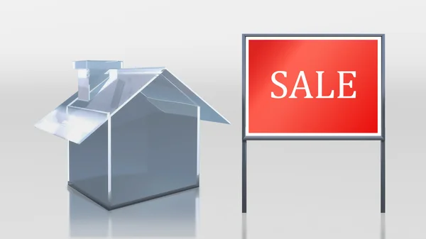 Investimento casa di vetro vendita — Foto Stock