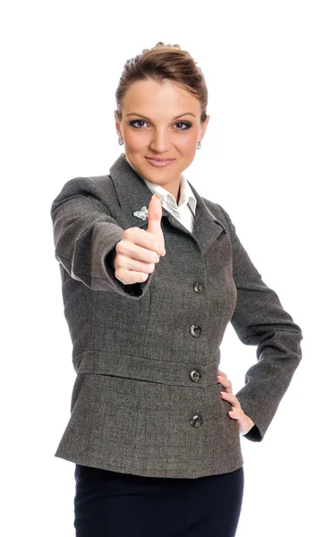 Businesswoman With Thumb Up — Stock Photo, Image