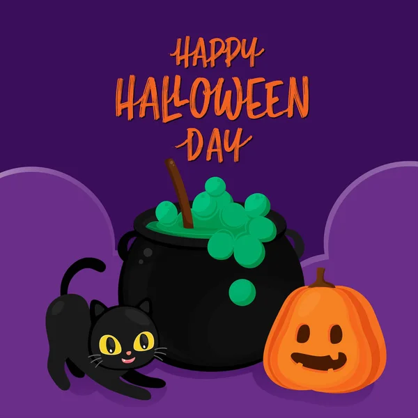 Happy Halloween Vector Poster Greeting Card Etc — Image vectorielle