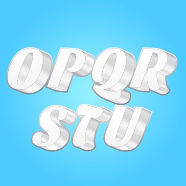 3B vektör harfler yazı tipi