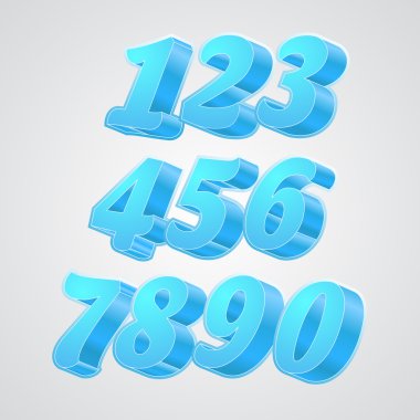 3D alfabesi fontları numaraları