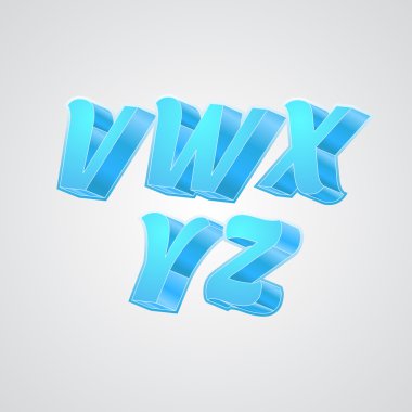 3B vektör harfler yazı tipi