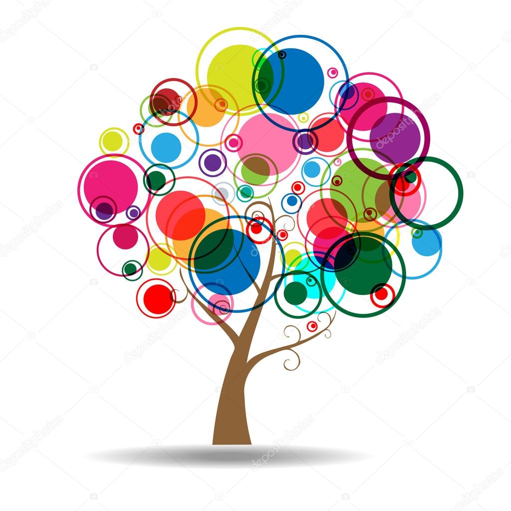 Abstract Tree Sticker Wall Decal Stock Vector Image by ©rizwanali3d