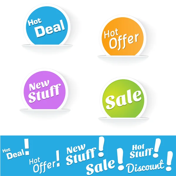 Hot Deals Etiquetas y etiquetas — Vector de stock