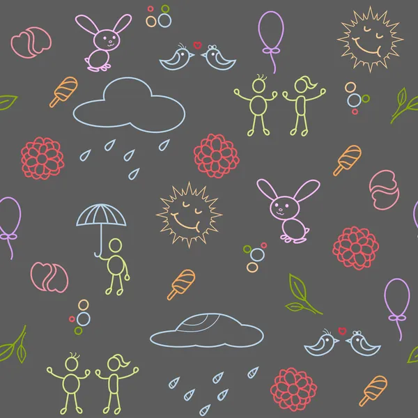 Seamless Fun Pattern — Stock Illustration Seamless Fun Pattern Stock Vector