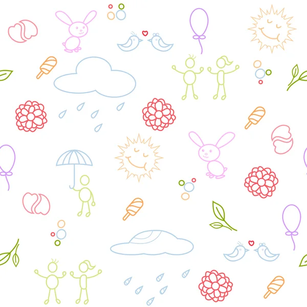 Seamless Fun Pattern — Stock Illustration Seamless Fun Pattern Stock Vector