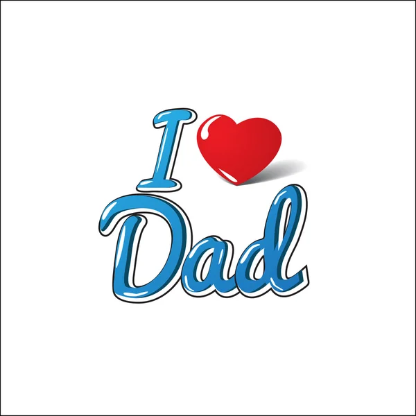 Amo a papá. — Vector de stock