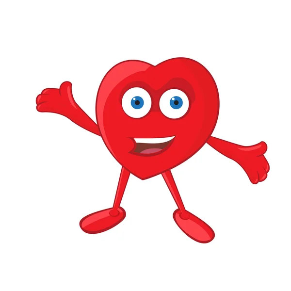 Mascote cardíaco — Vetor de Stock