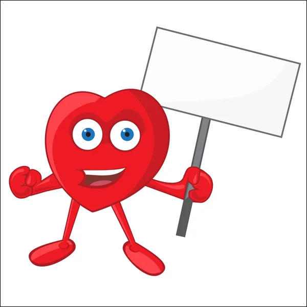 Heart Mascot — Stock Vector