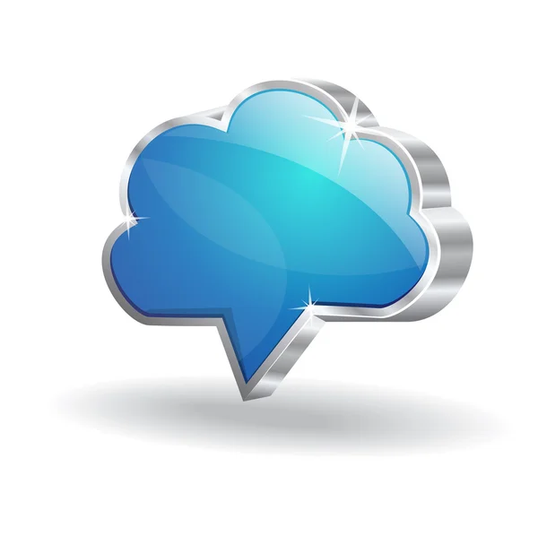 3d nube Vector icono — Vector de stock