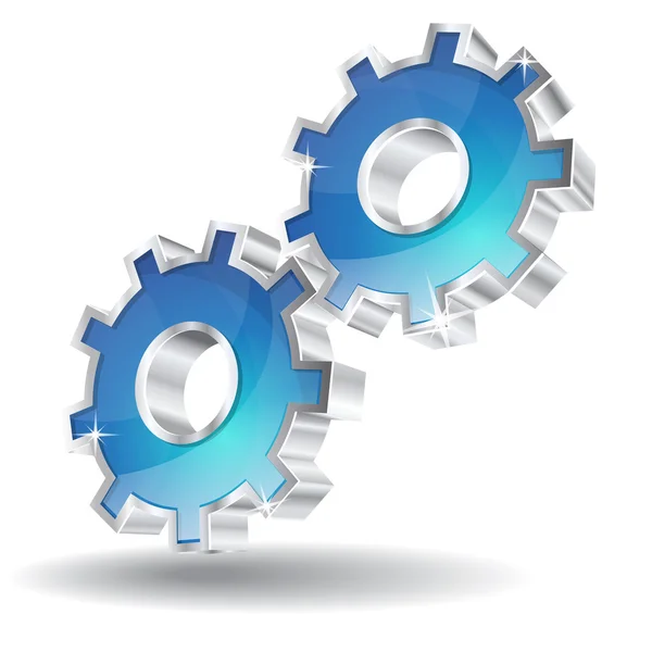 3D Mechanical Gear Vector Icon — Stock Vector © rizwanali3d #21352085