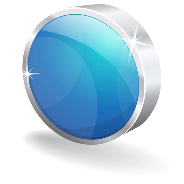 3d Glossy Multimedia Button Vector Icon — Stock Vector
