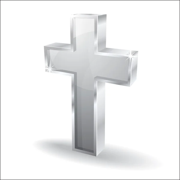 3D глянцевих хрест-ікона вектор — стоковий вектор