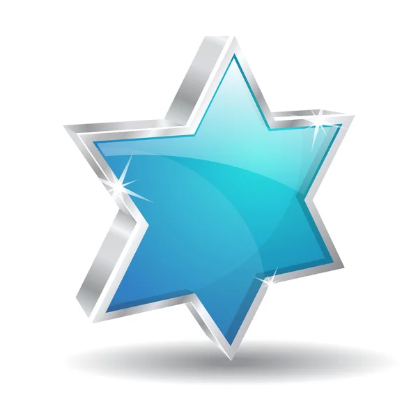 3d Glossy Vector Jewish Icon — Stock Vector