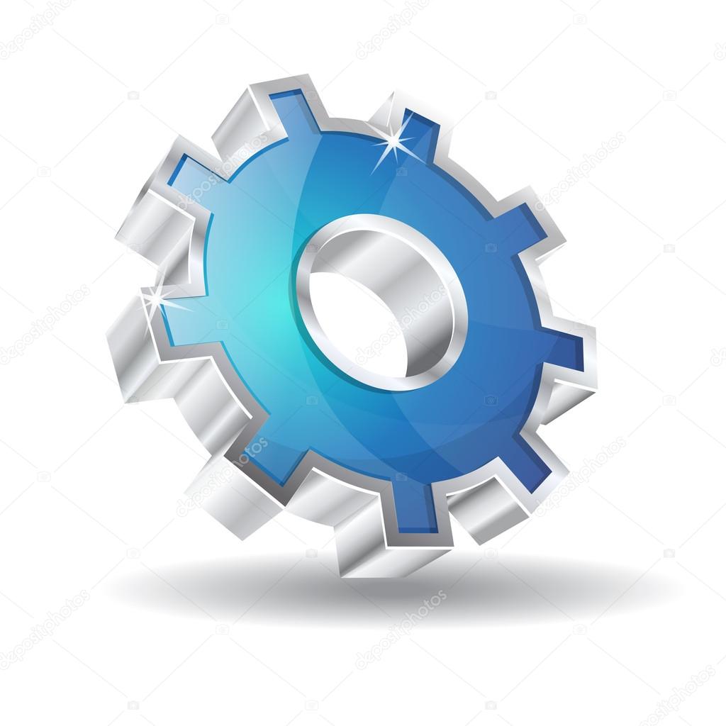 3D Mechanical Gear Vector Icon Stock Vector Image by ©rizwanali3d #21352209