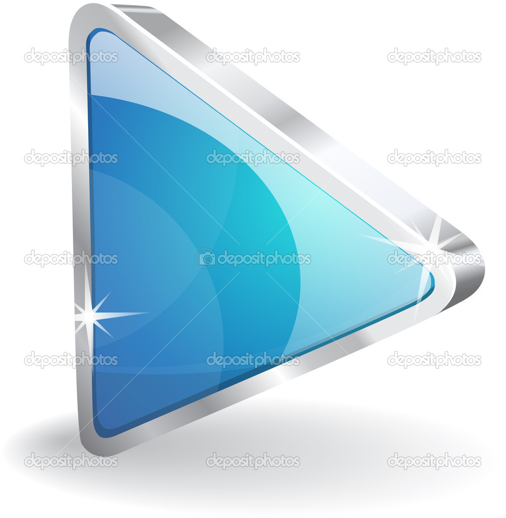 3d Glossy Multimedia Button Vector Icon