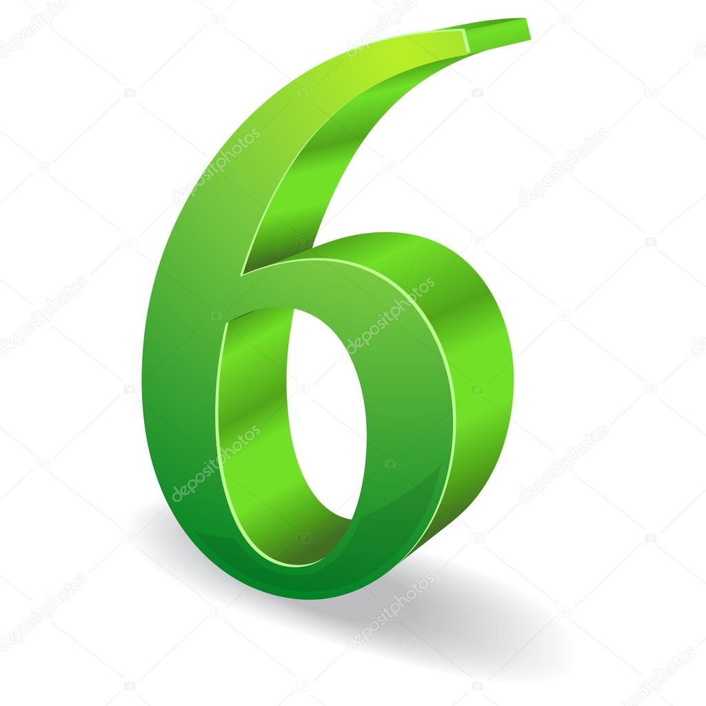 3d Glossy Number Vector