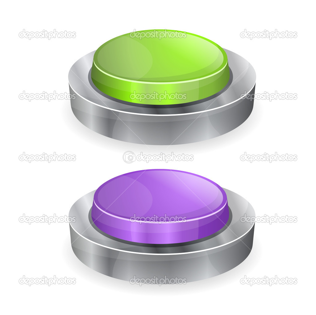 3d Glossy Shiny Push Buttons