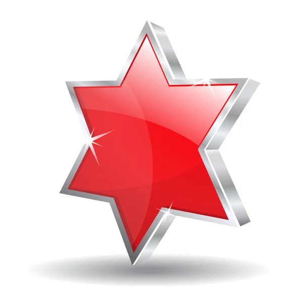 3D wektor błyszczący ikona żydowskiej — Wektor stockowy